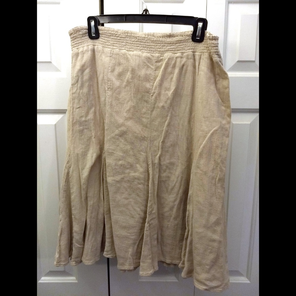 Taupe Crinkly Skirt